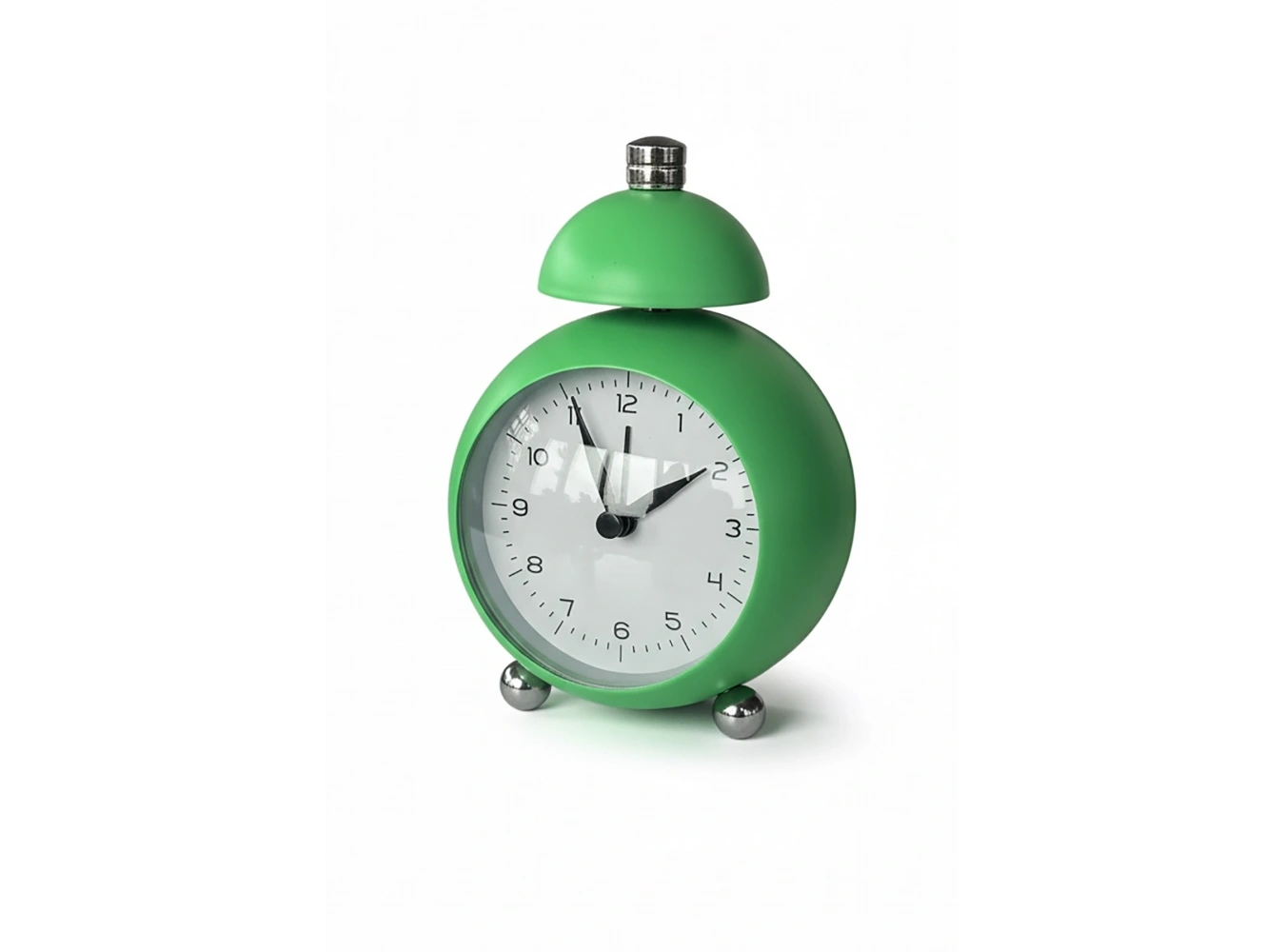 Yeşil Renk Mini Dekoratif Alarmlı Yuvarlak Masa Saati