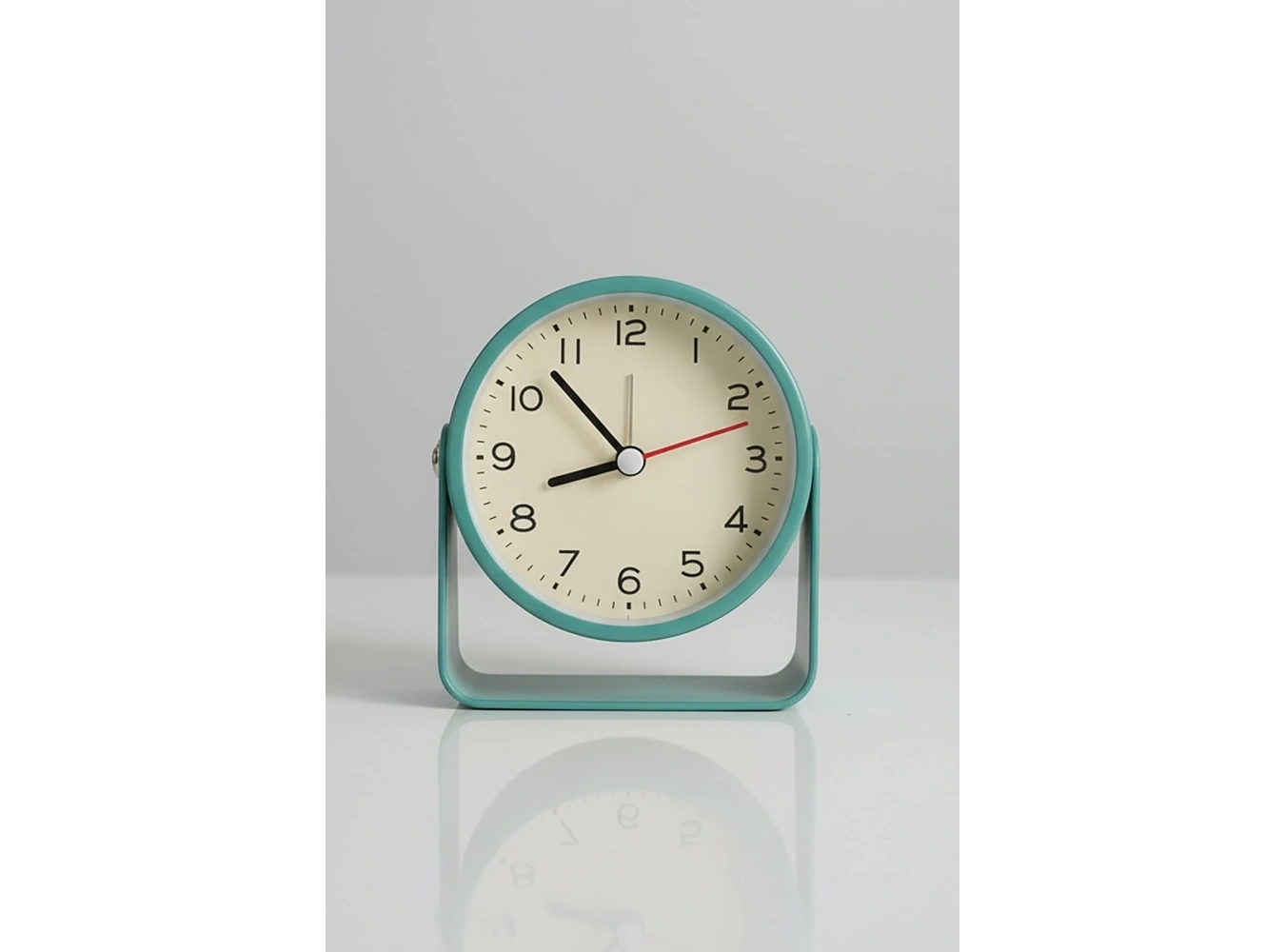 Yeşil Renk Mini Dekoratif Alarmlı Yuvarlak Masa Saati