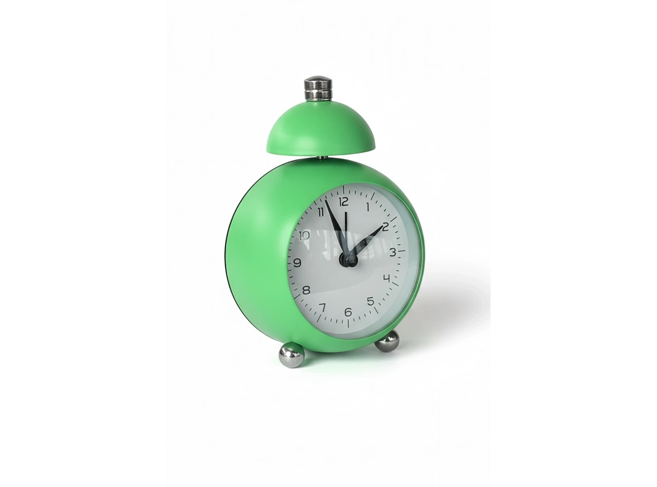 Yeşil Renk Mini Dekoratif Alarmlı Yuvarlak Masa Saati