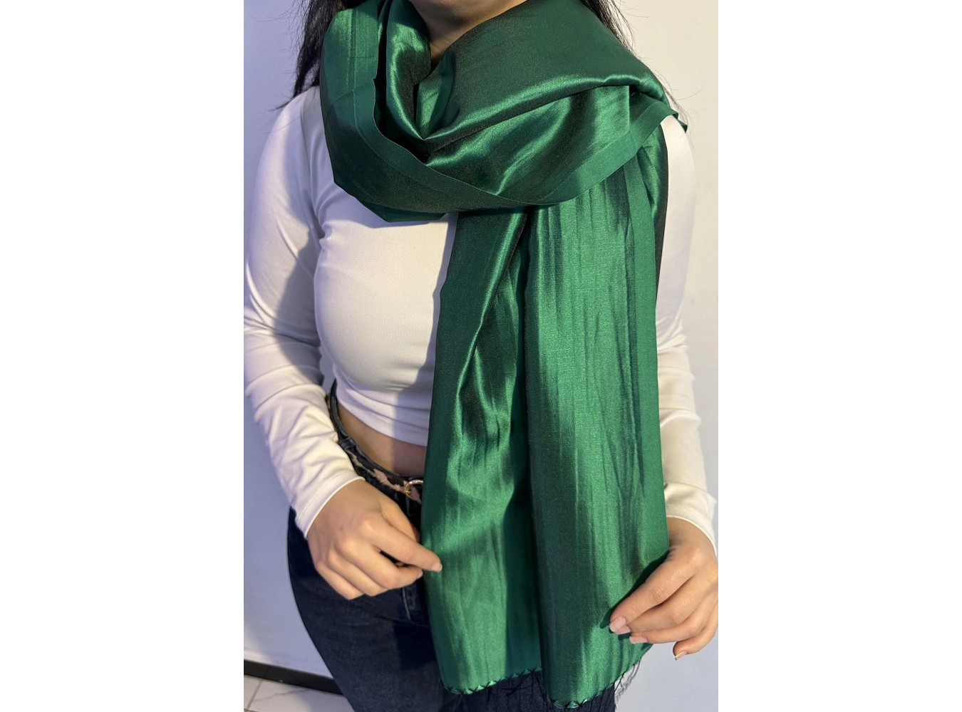 Yeşil Renk Tafta Şal
