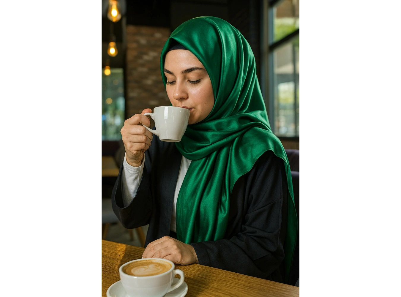 Yeşil Renk Tafta Şal