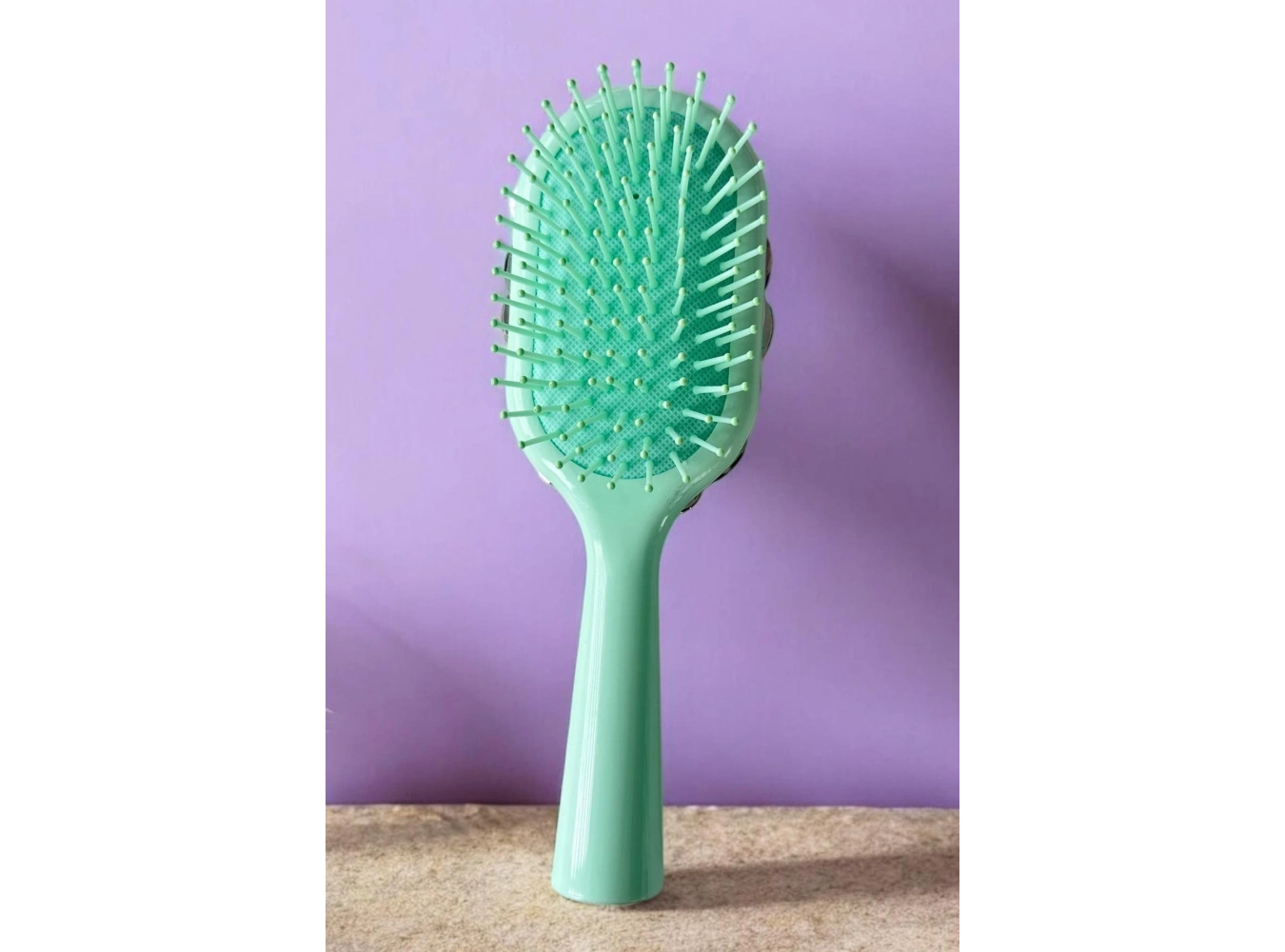 Yeşil Renk Taş Ve Love Yazılı Saç Tarama Fırçası/ Tarak