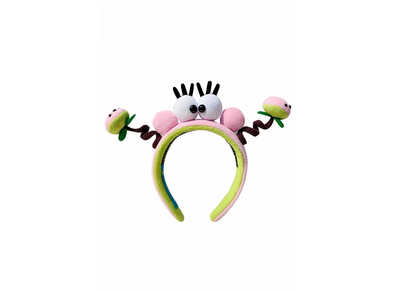 Yeşil Ve Pembe Renk Eğlenceli Peluş Taç