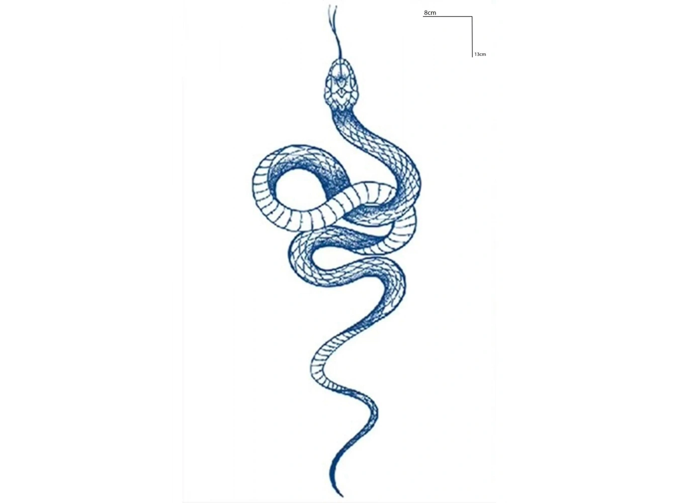 Yılan Figürlü 12 Saat Sonra Kararan Geçici Dövme Tattoo