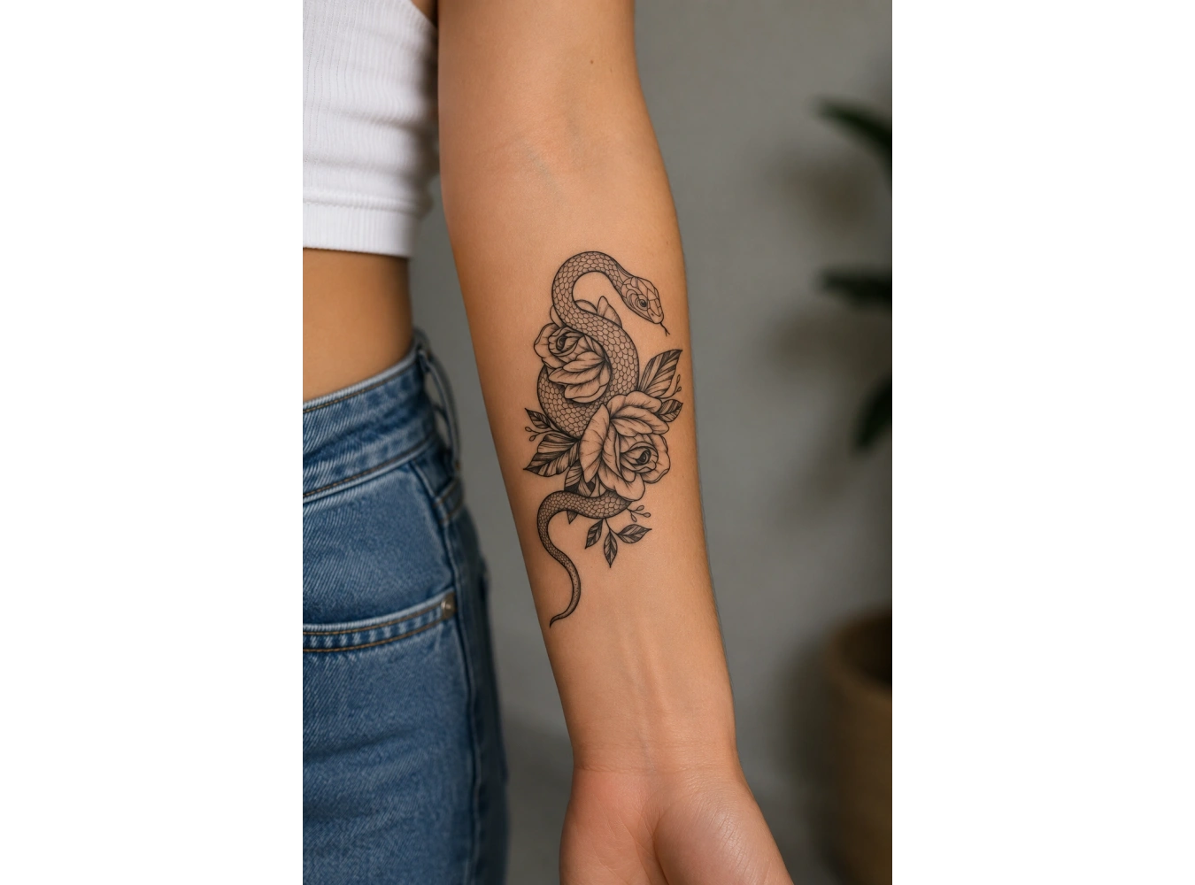 Yılan Geçici Dövme Tattoo