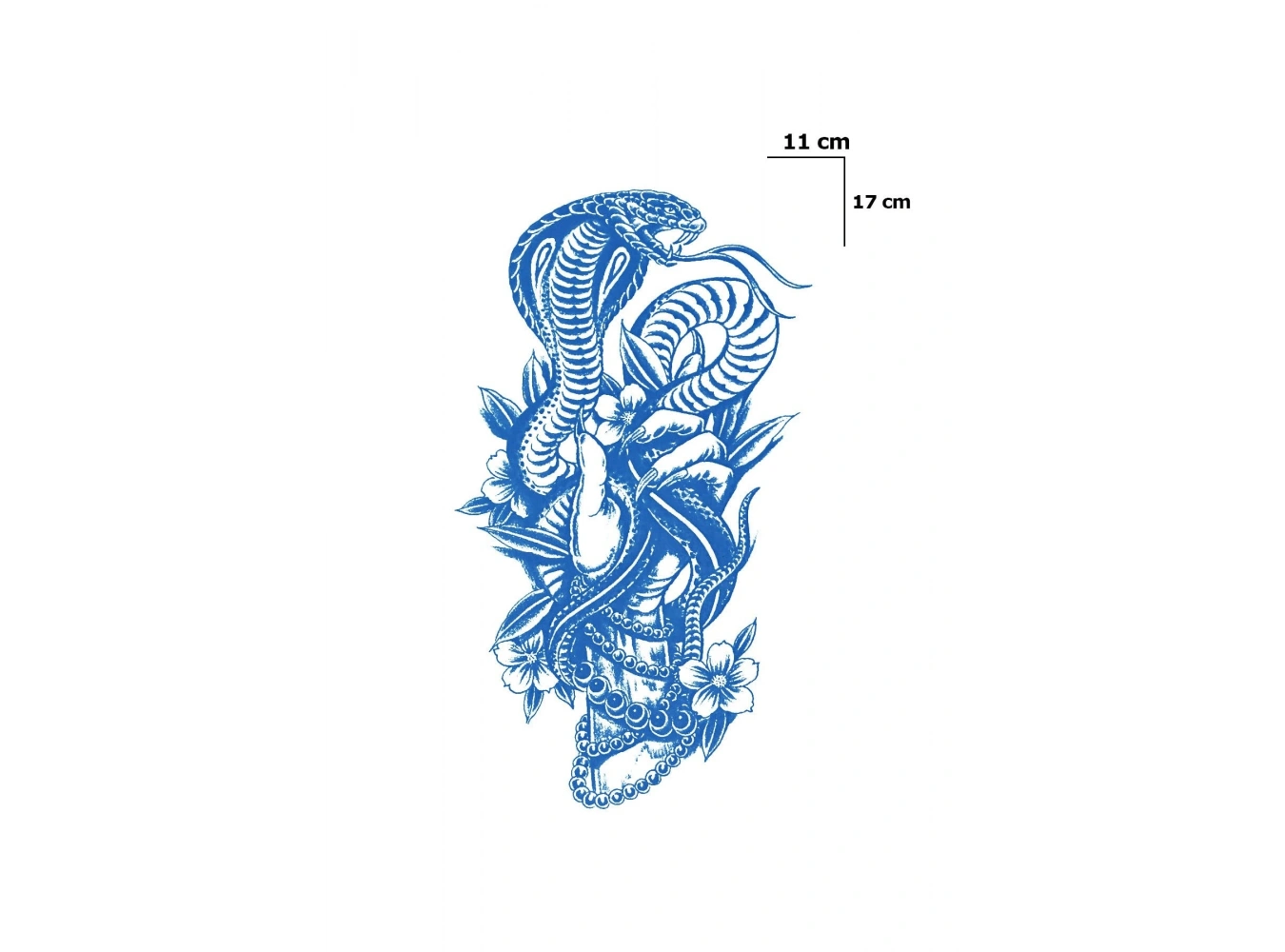Yılan Sonradan Kararan Yarı Kalıcı Geçici Dövme Tattoo