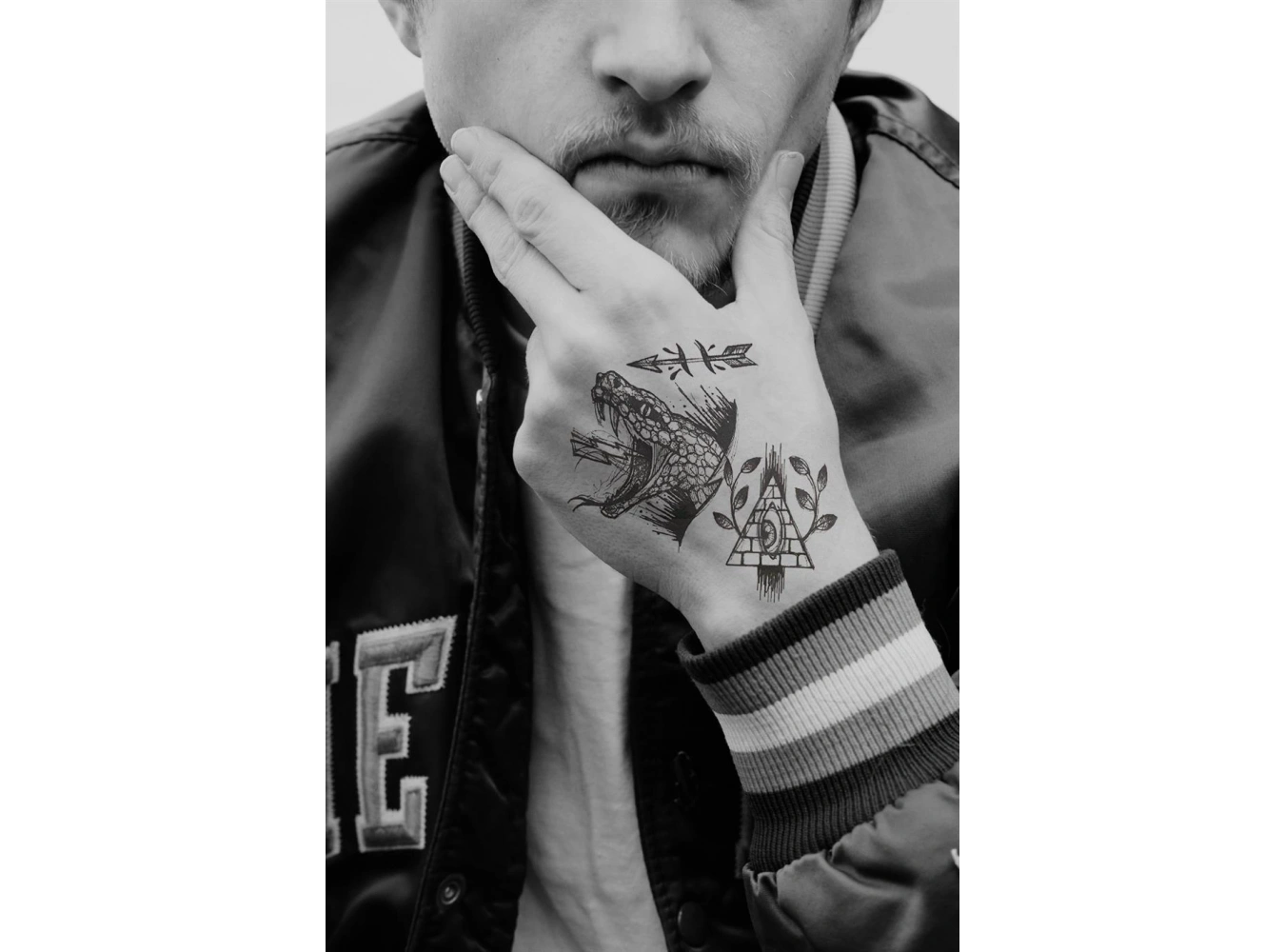 Yılan Üçgen Ok Geçici Dövme Tattoo