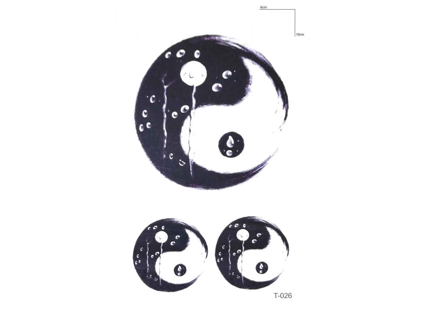 Yin Yang Mini Geçici Dövme Tattoo