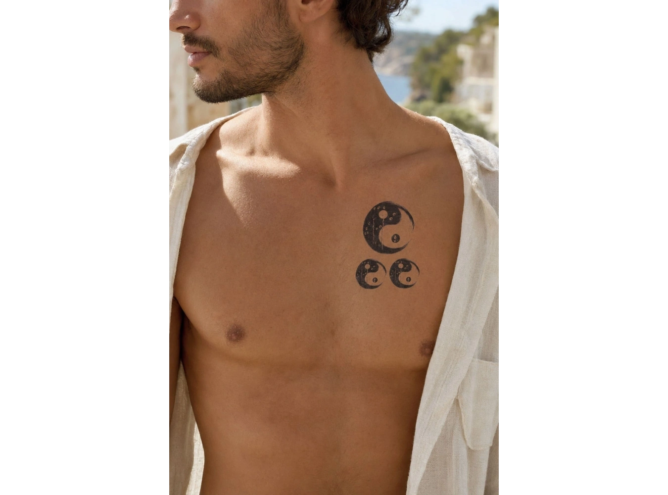 Yin Yang Mini Geçici Dövme Tattoo