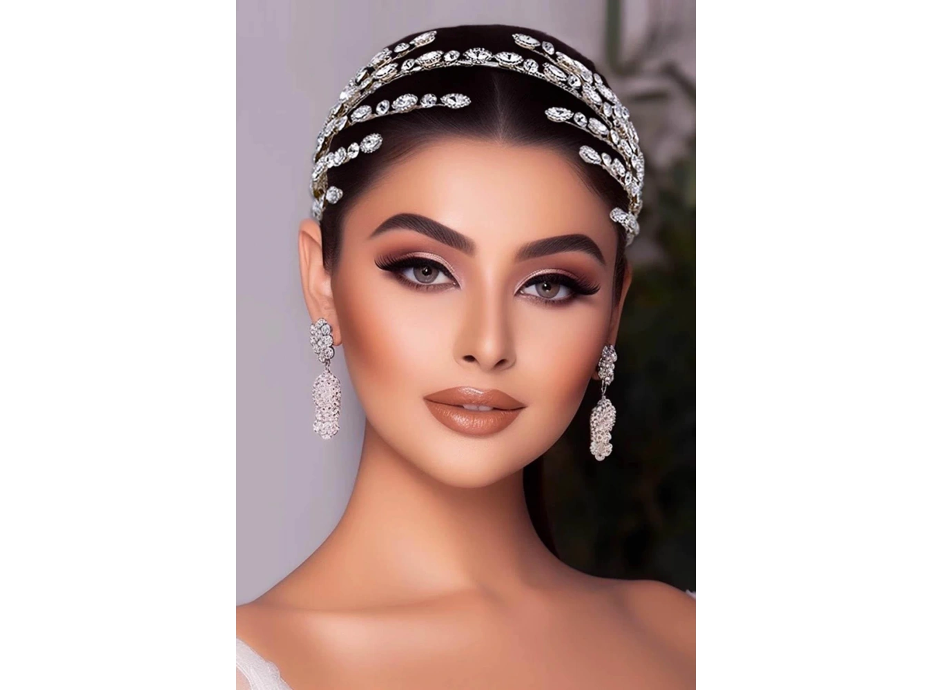 Zirkon Taşlı Gelin/Kına/Nişan/Söz Tasarım Saç Aksesuarı /Taç
