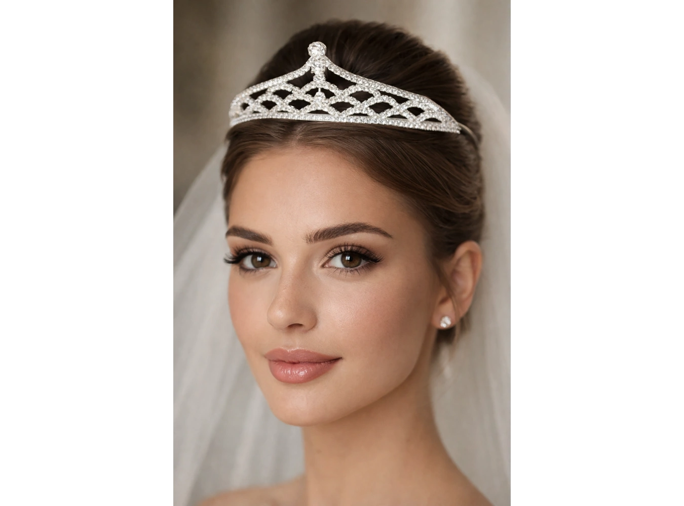 Zirkon Taşlı Gelin/Kına/Nişan/Söz Tasarım Taç