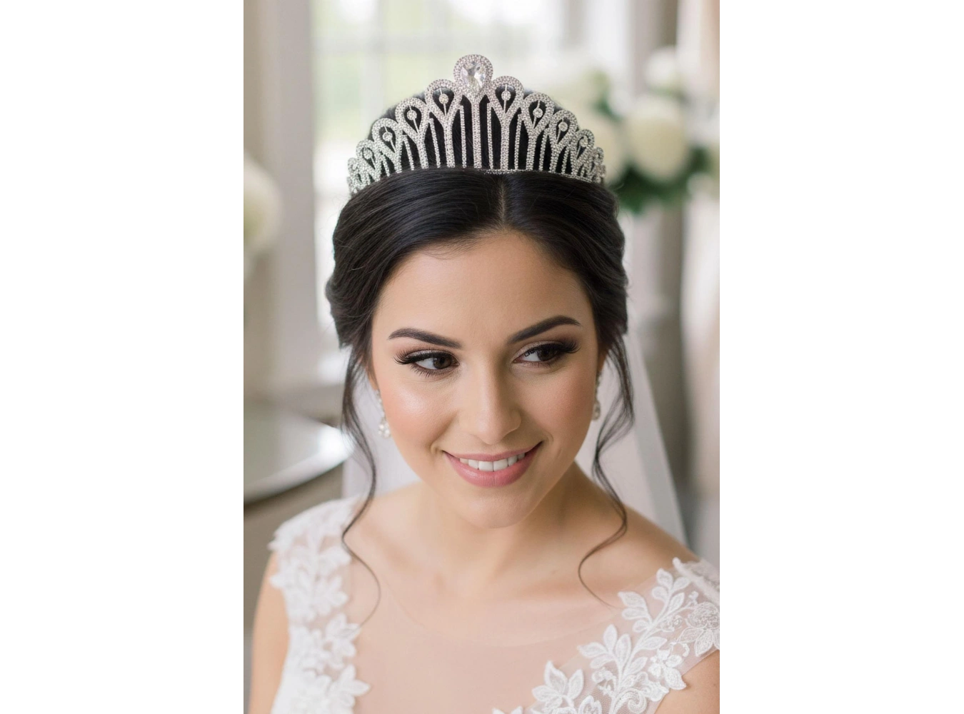 Zirkon Taşlı Gelin/Kına/Nişan/Söz Tasarım Taç