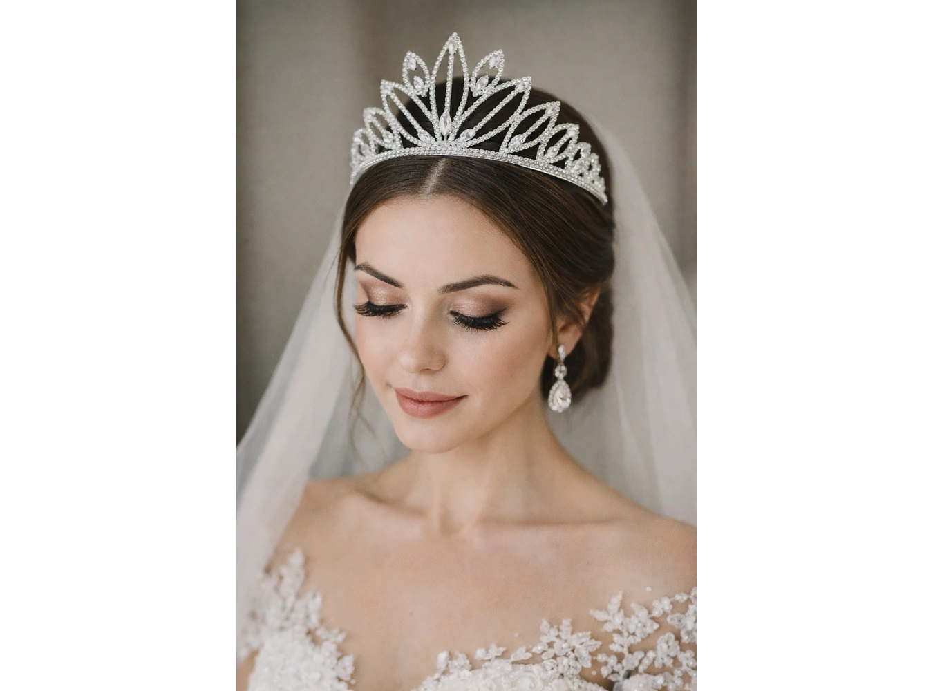 Zirkon Taşlı Gelin/Kına/Nişan/Söz Tasarım Taç