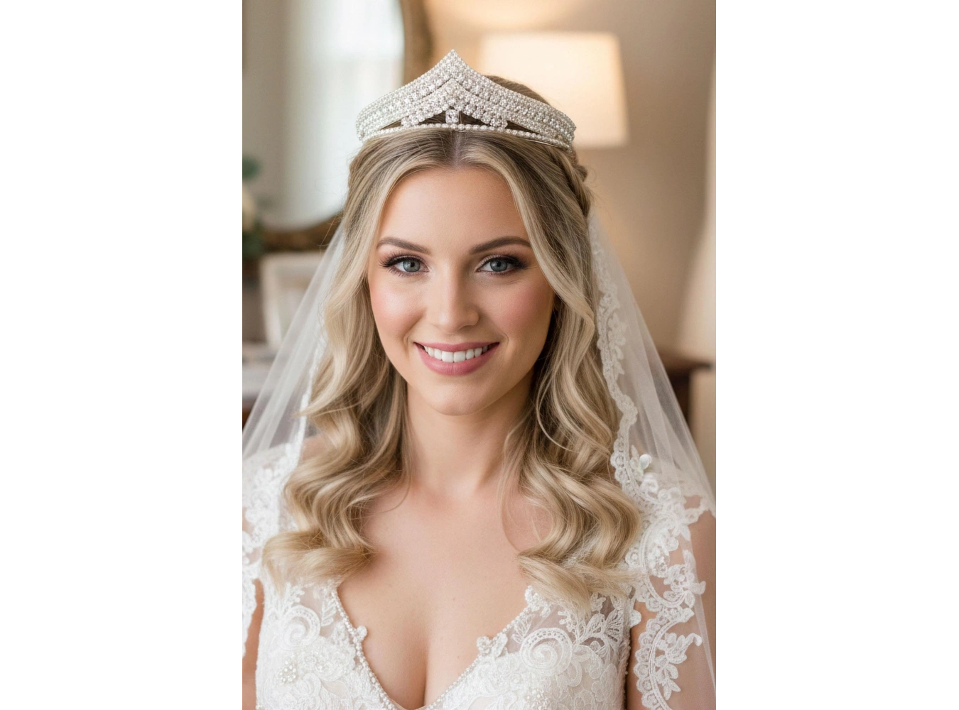 Zirkon Taşlı Gelin/Kına/Nişan/Söz Tasarım Taç