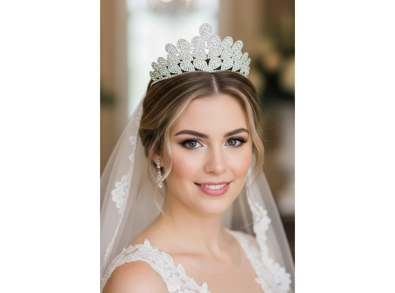 Zirkon Taşlı Gelin/Kına/Nişan/Söz Tasarım Taç