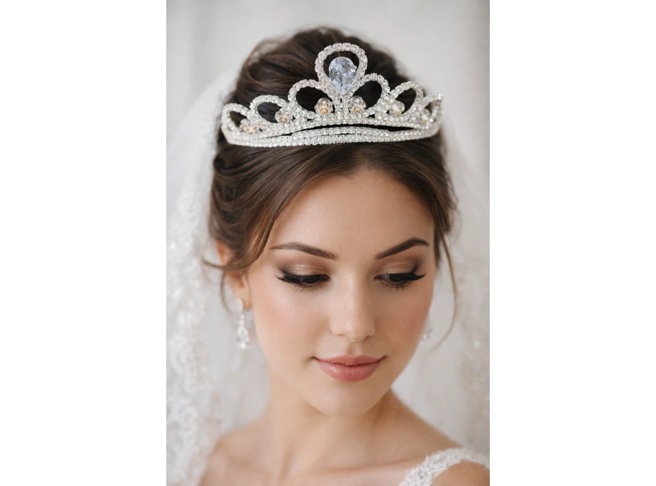 Zirkon Taşlı Gelin/Kına/Nişan/Söz Tasarım Taç