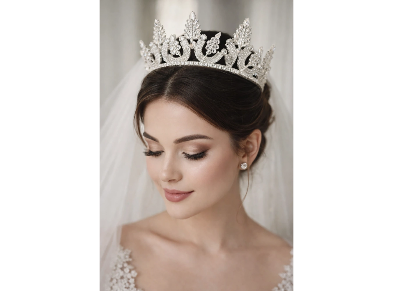 Zirkon Taşlı Gelin/Kına/Nişan/Söz Tasarım Taç