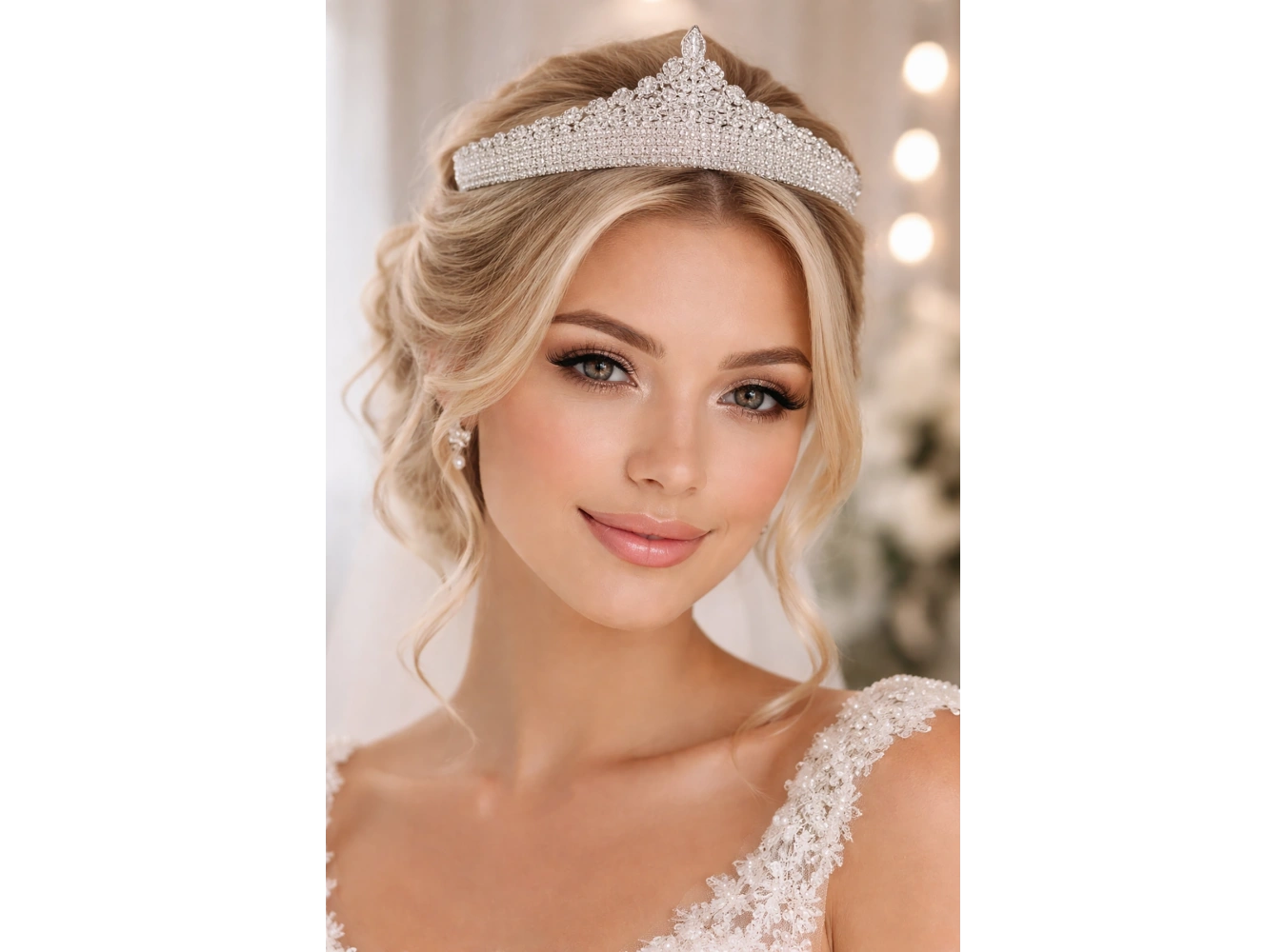 Zirkon Taşlı Gelin/Kına/Nişan/Söz Tasarım Taç