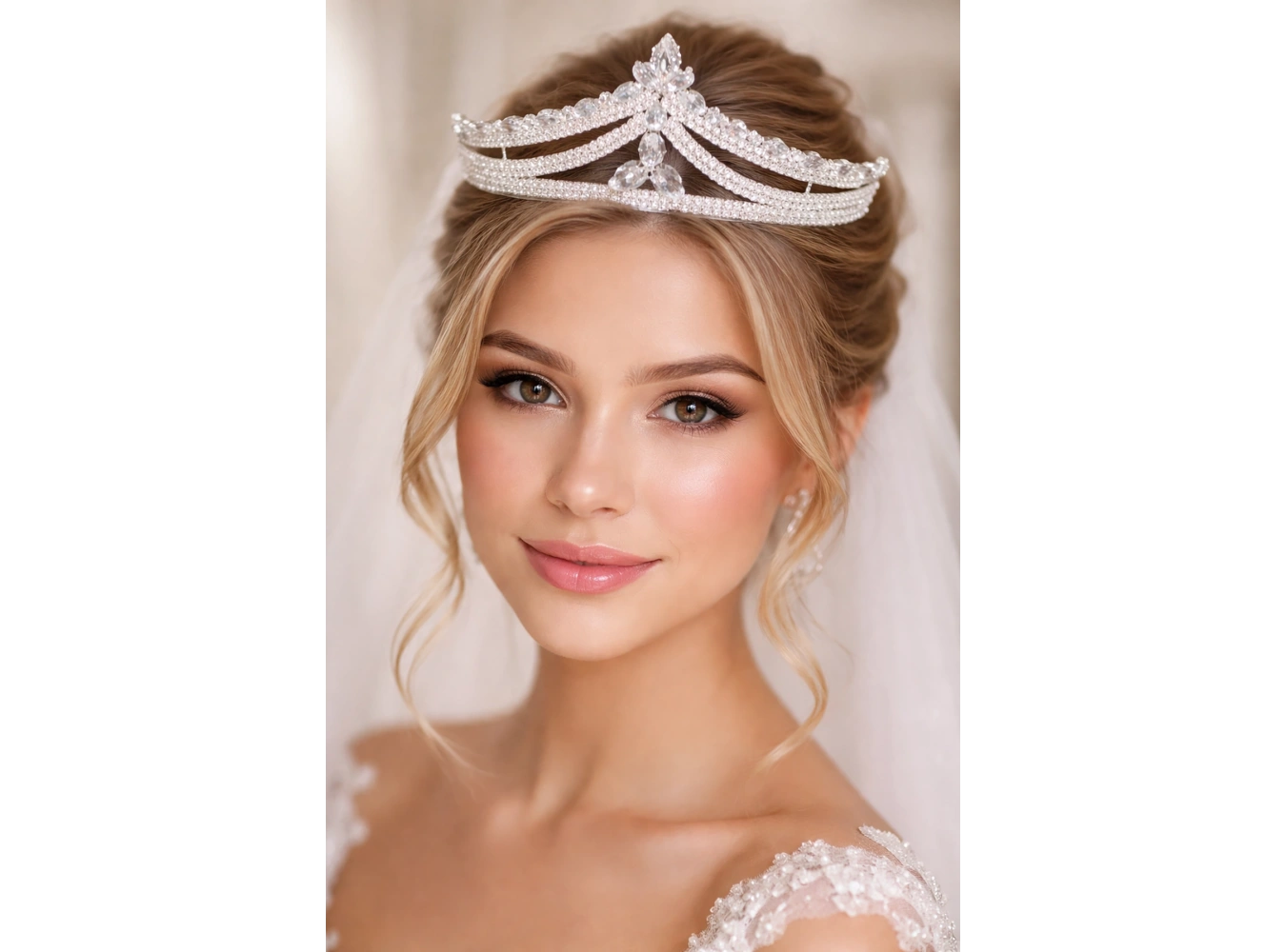 Zirkon Taşlı Gelin/Kına/Nişan/Söz Tasarım Taç