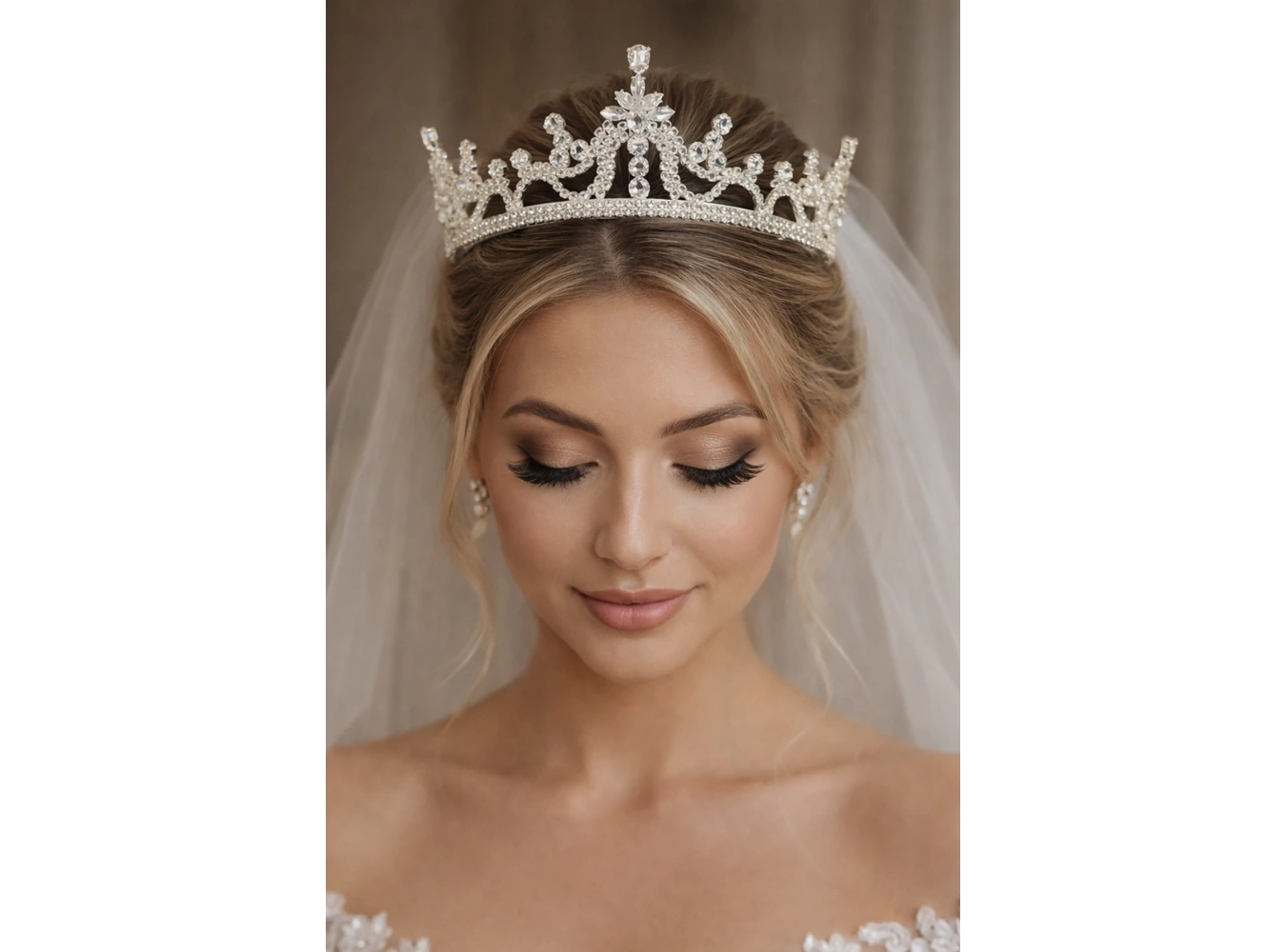 Zirkon Taşlı Gelin/Kına/Nişan/Söz Tasarım Taç