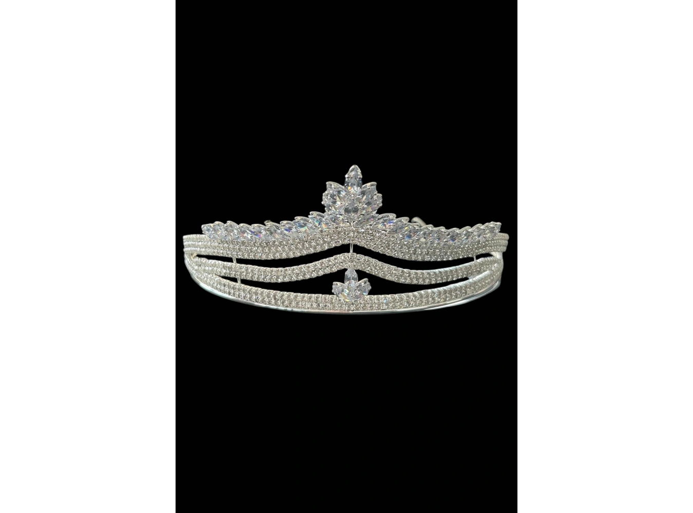 Zirkon Taşlı Gelin/Kına/Nişan/Söz Tasarım Taç