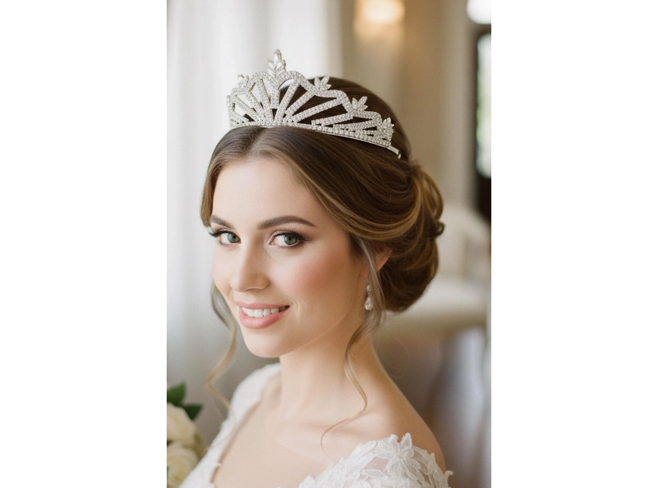 Zirkon Taşlı Gelin/Kına/Nişan/Söz Tasarım Taç