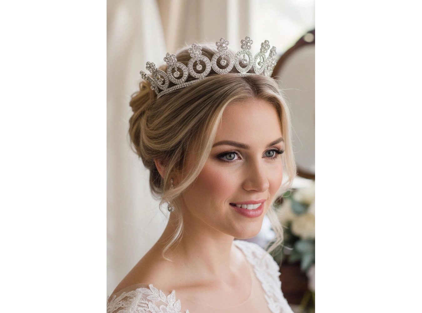 Zirkon Taşlı Gelin/Kına/Nişan/Söz Tasarım Taç