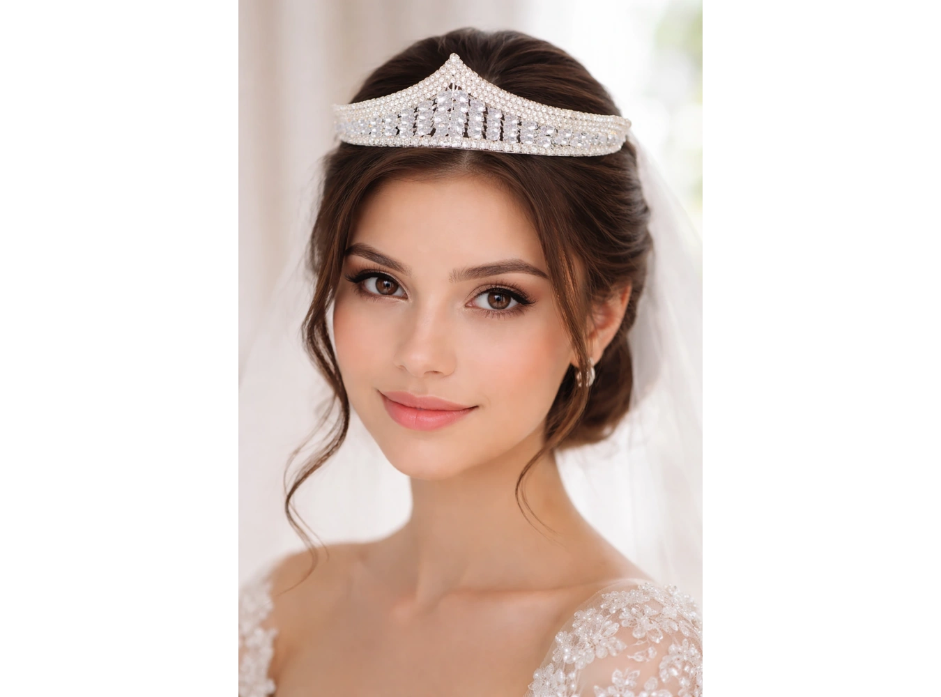 Zirkon Taşlı Gelin/Kına/Nişan/Söz Tasarım Taç