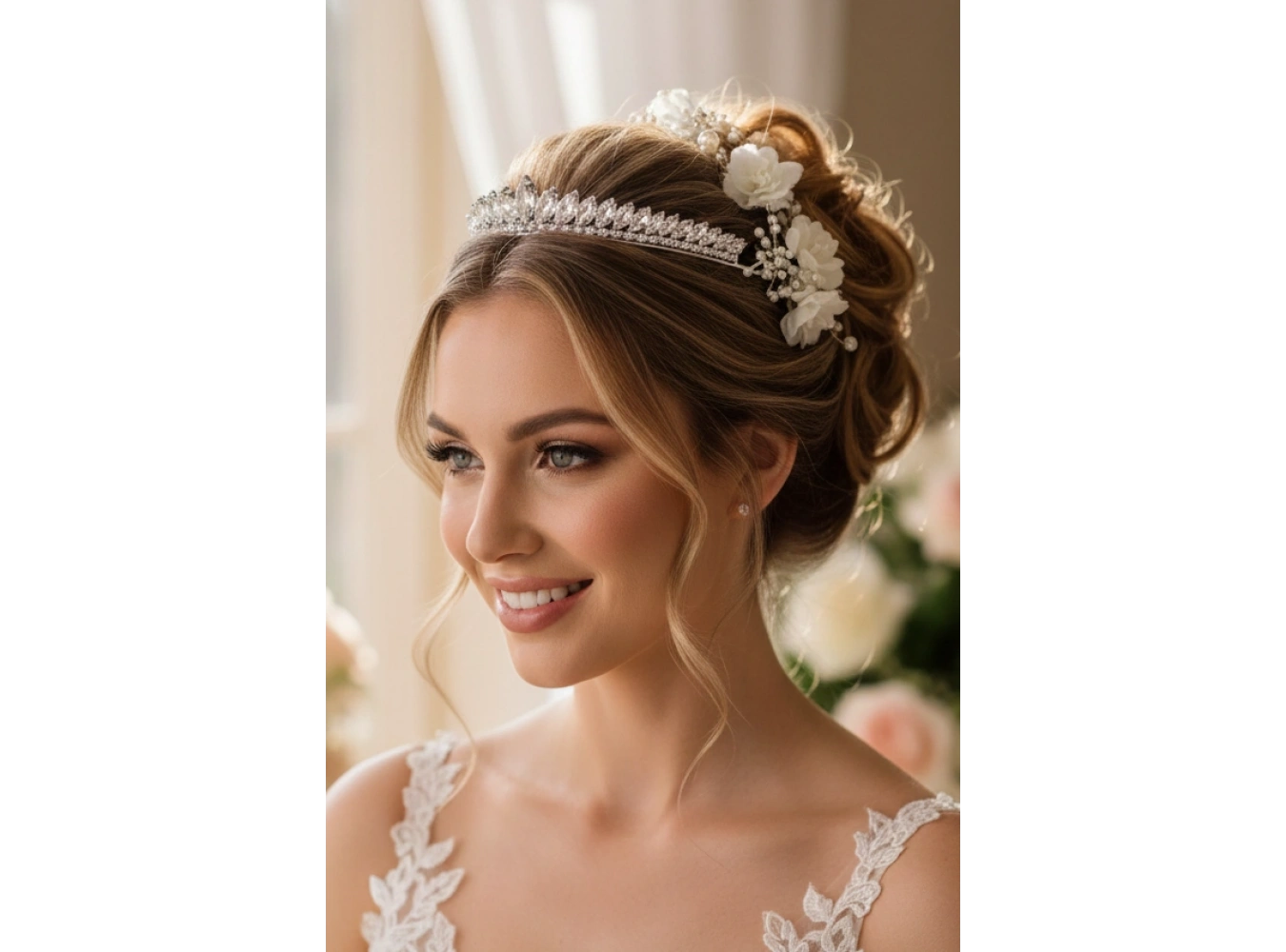 Zirkon Taşlı Gelin/Kına/Nişan/Söz Tasarım Taç