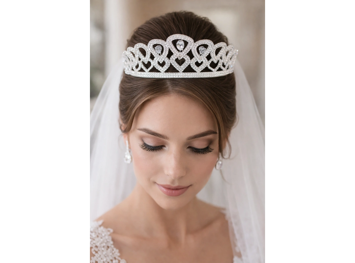 Zirkon Taşlı Gelin/Kına/Nişan/Söz Tasarım Taç