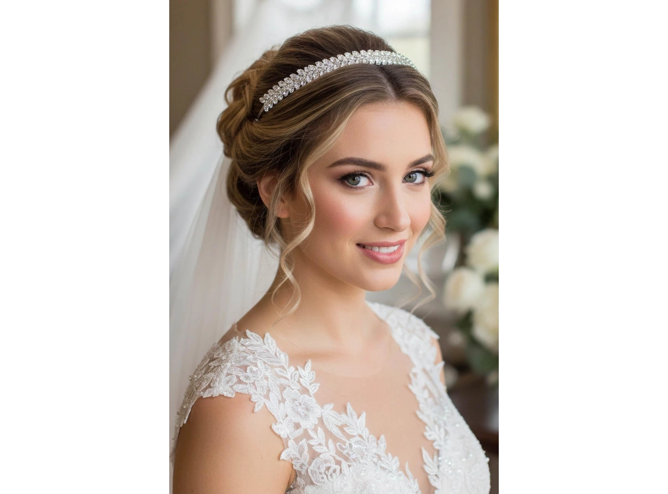 Zirkon Taşlı Gelin/Kına/Nişan/Söz Tasarım Taç