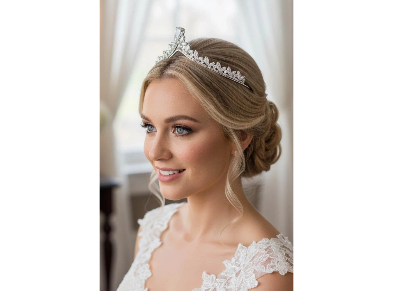 Zirkon Taşlı Gelin/Kına/Nişan/Söz Tasarım Taç