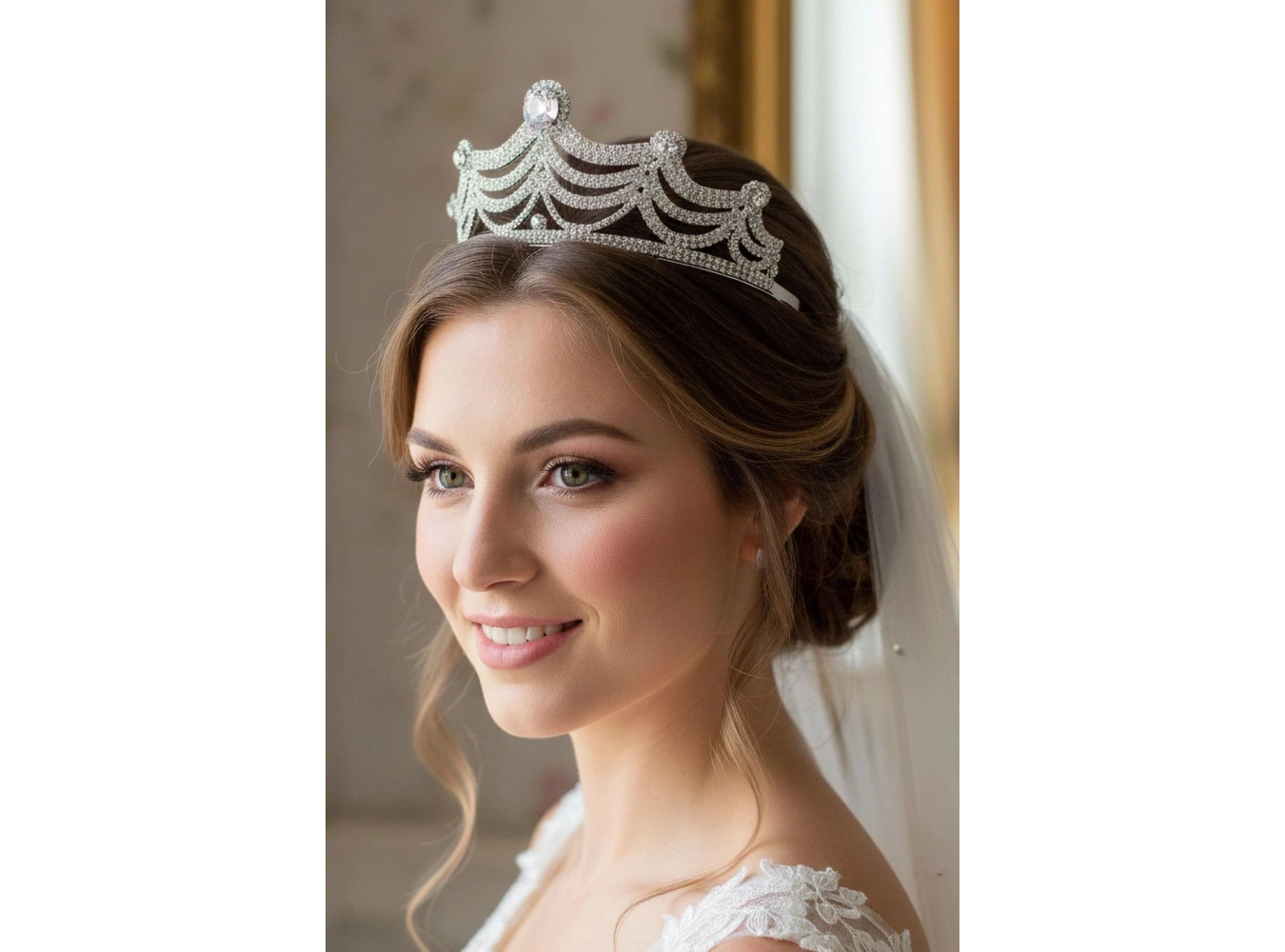 Zirkon Taşlı Gelin/Kına/Nişan/Söz Tasarım Taç