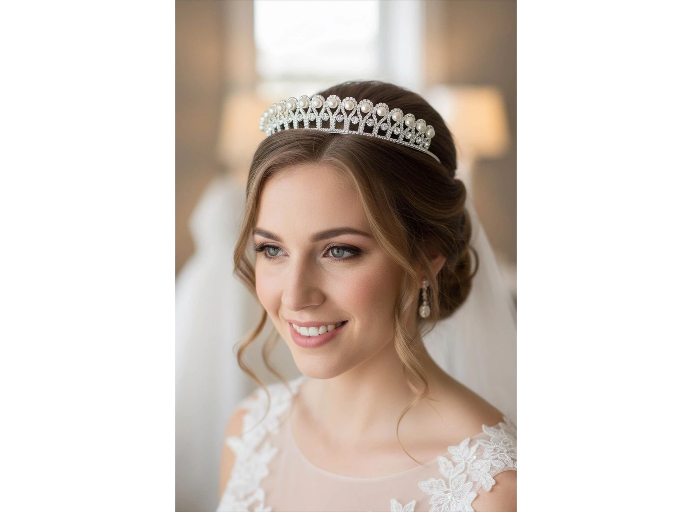 Zirkon Taşlı Gelin/Kına/Nişan/Söz Tasarım Taç