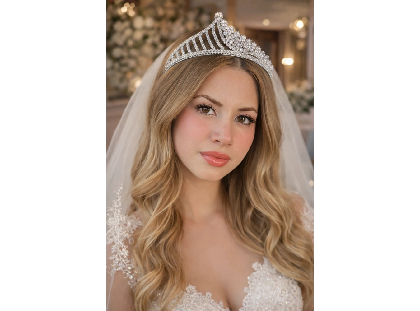 Zirkon Taşlı Gelin/Kına/Nişan/Söz Tasarım Taç