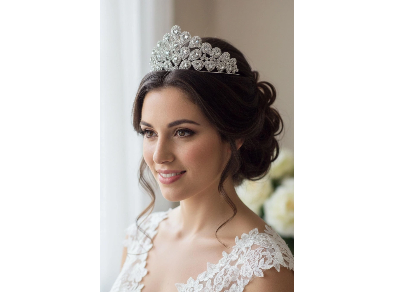 Zirkon Taşlı Gelin/Kına/Nişan/Söz Tasarım Taç