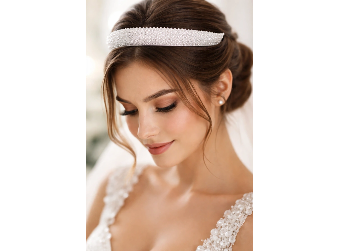 Zirkon Taşlı Gelin/Kına/Nişan/Söz Tasarım Taç