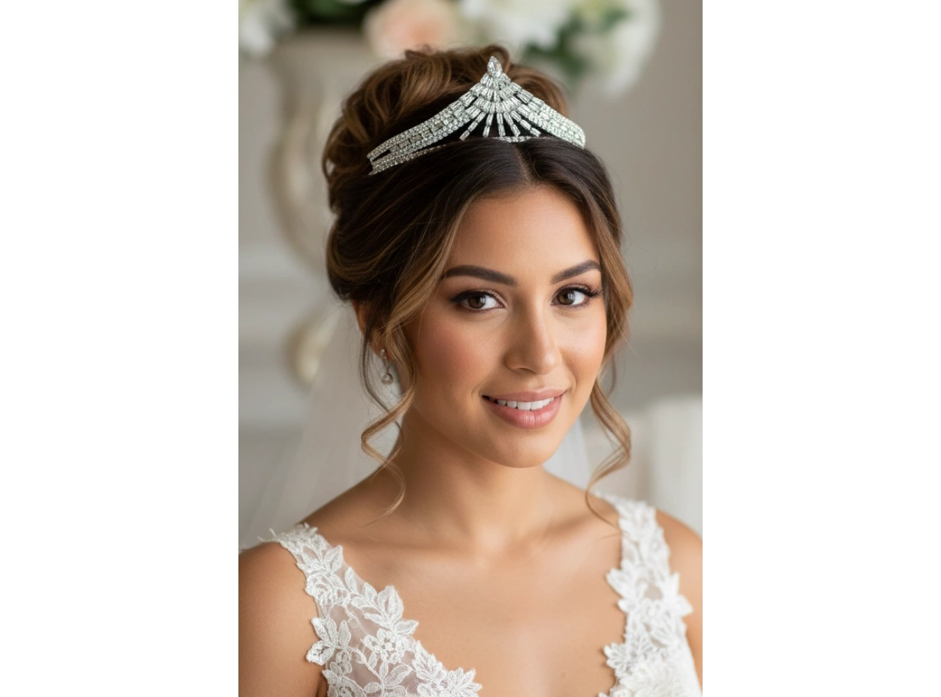 Zirkon Taşlı Gelin/Kına/Nişan/Söz Tasarım Taç