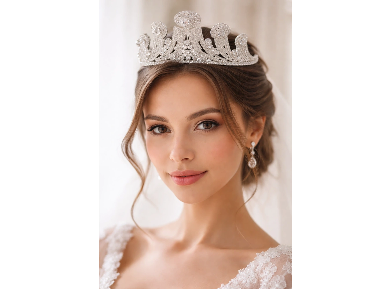 Zirkon Taşlı Gelin/Kına/Nişan/Söz Tasarım Taç