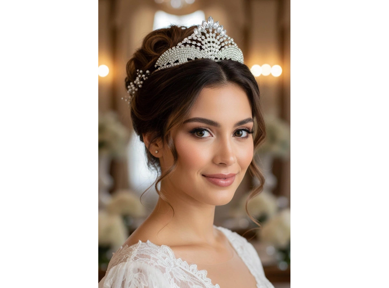 Zirkon Taşlı Gelin/Kına/Nişan/Söz Tasarım Taç