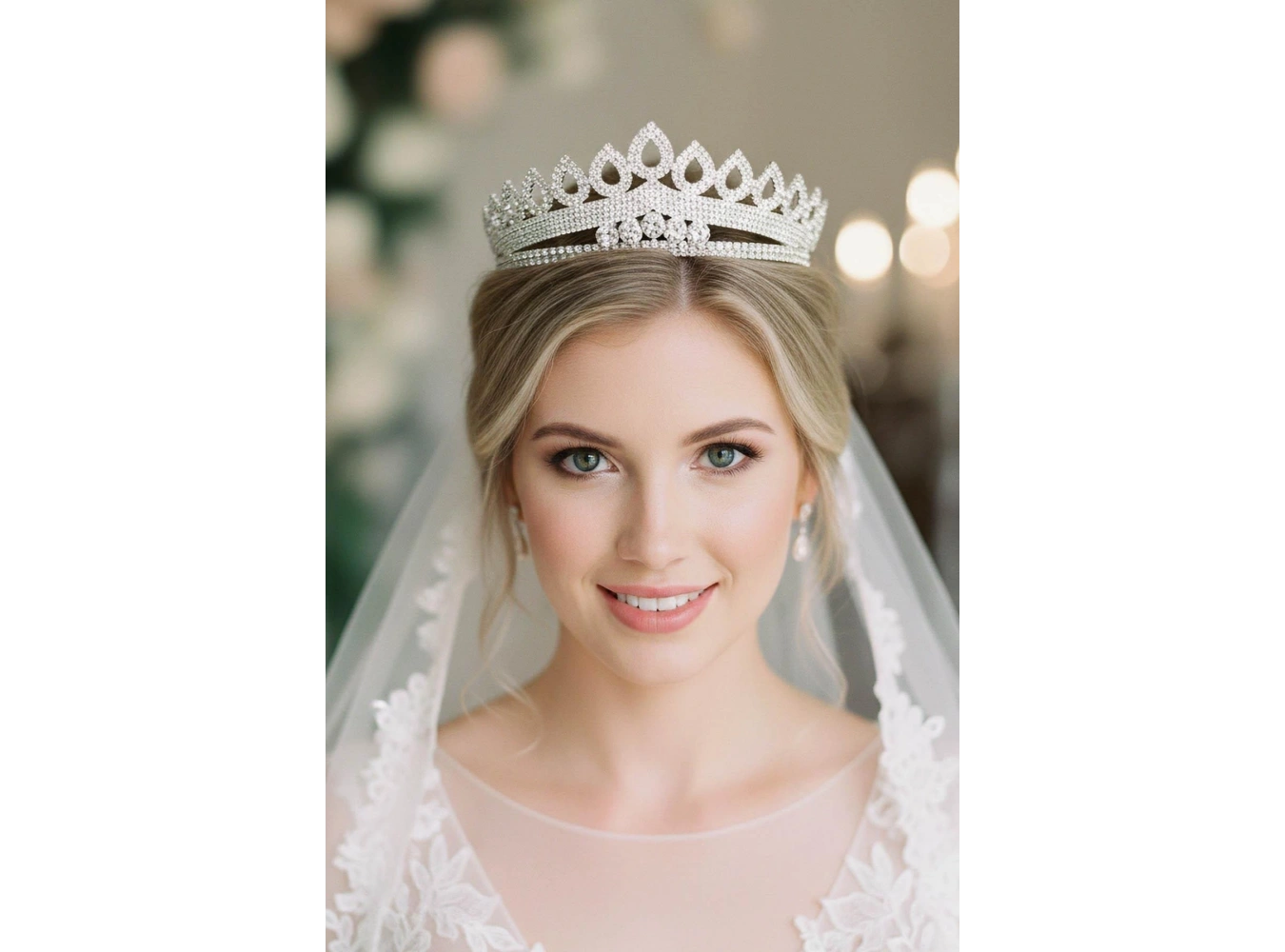 Zirkon Taşlı Gelin/Kına/Nişan/Söz Tasarım Taç