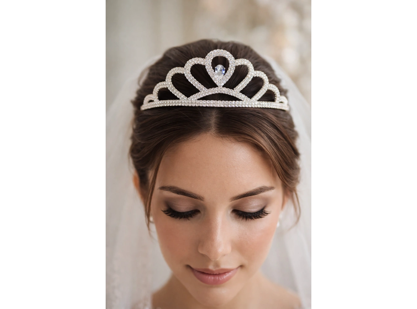 Zirkon Taşlı Gelin/Kına/Nişan/Söz Tasarım Taç