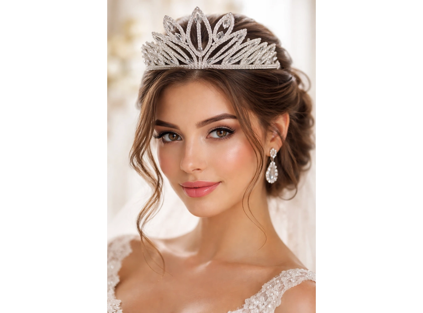 Zirkon Taşlı Gelin/Kına/Nişan/Söz Tasarım Taç