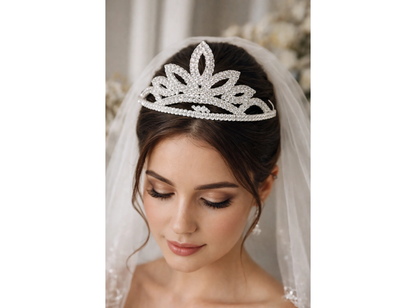 Zirkon Taşlı Gelin/Kına/Nişan/Söz Tasarım Taç