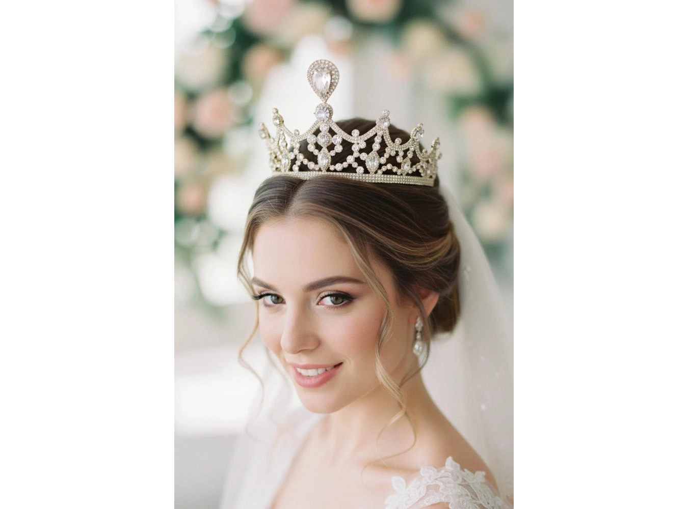 Zirkon Taşlı Gelin/Kına/Nişan/Söz Tasarım Taç