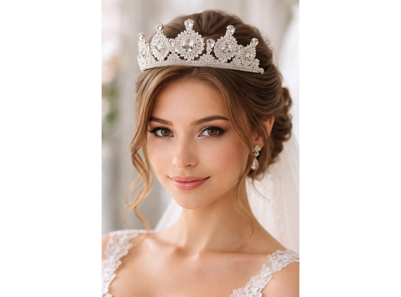 Zirkon Taşlı Gelin/Kına/Nişan/Söz Tasarım Taç