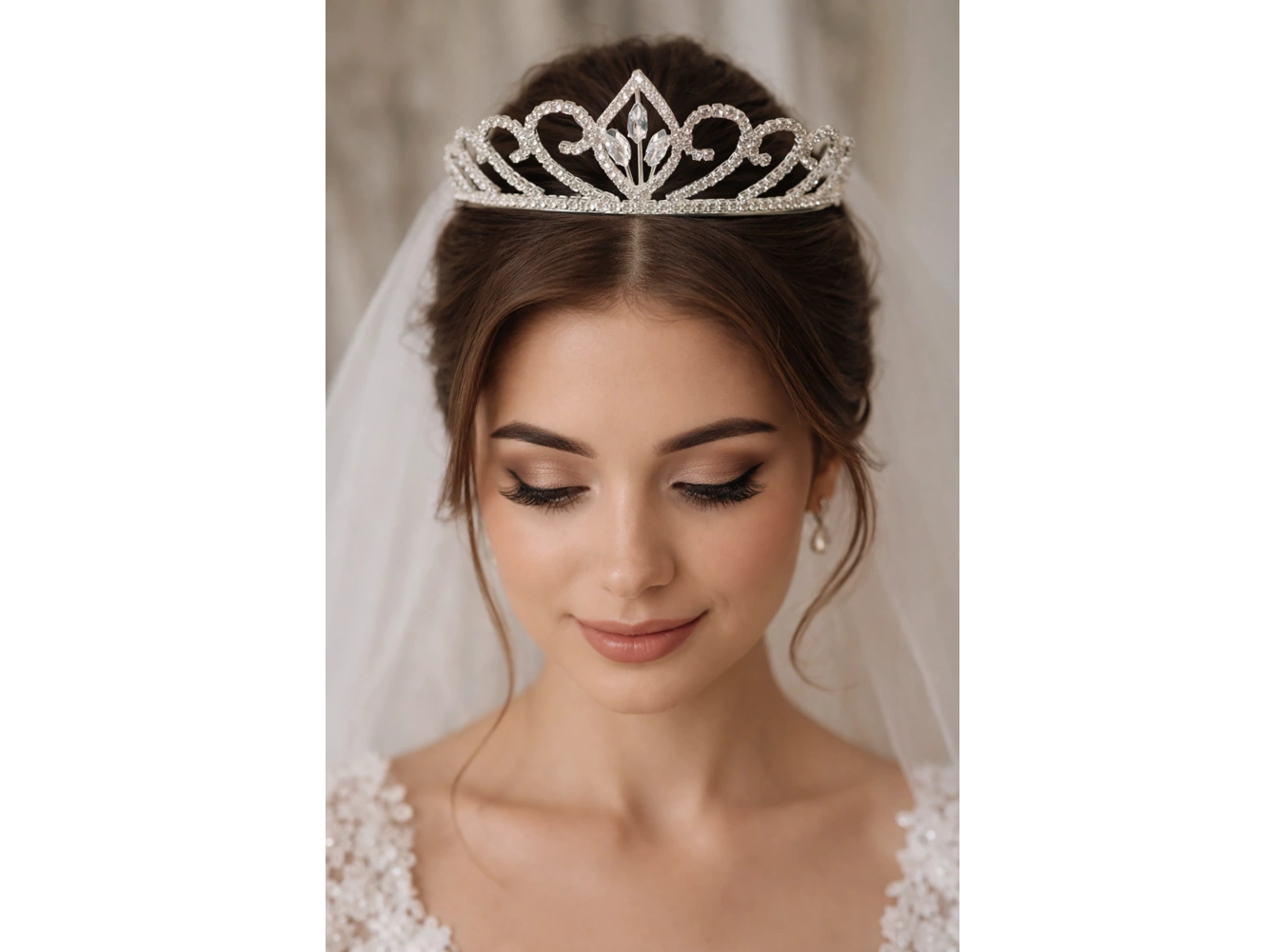 Zirkon Taşlı Gelin/Kına/Nişan/Söz Tasarım Taç