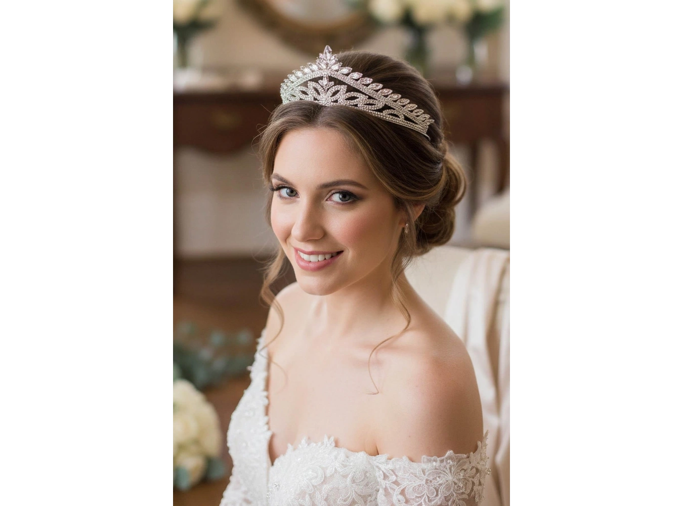 Zirkon Taşlı Gelin/Kına/Nişan/Söz Tasarım Taç