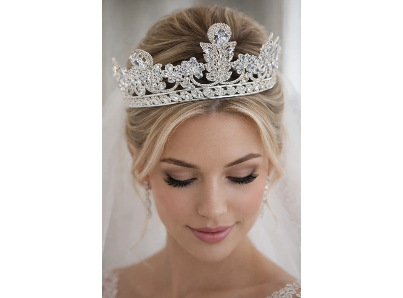 Zirkon Taşlı Gelin/Kına/Nişan/Söz Tasarım Taç