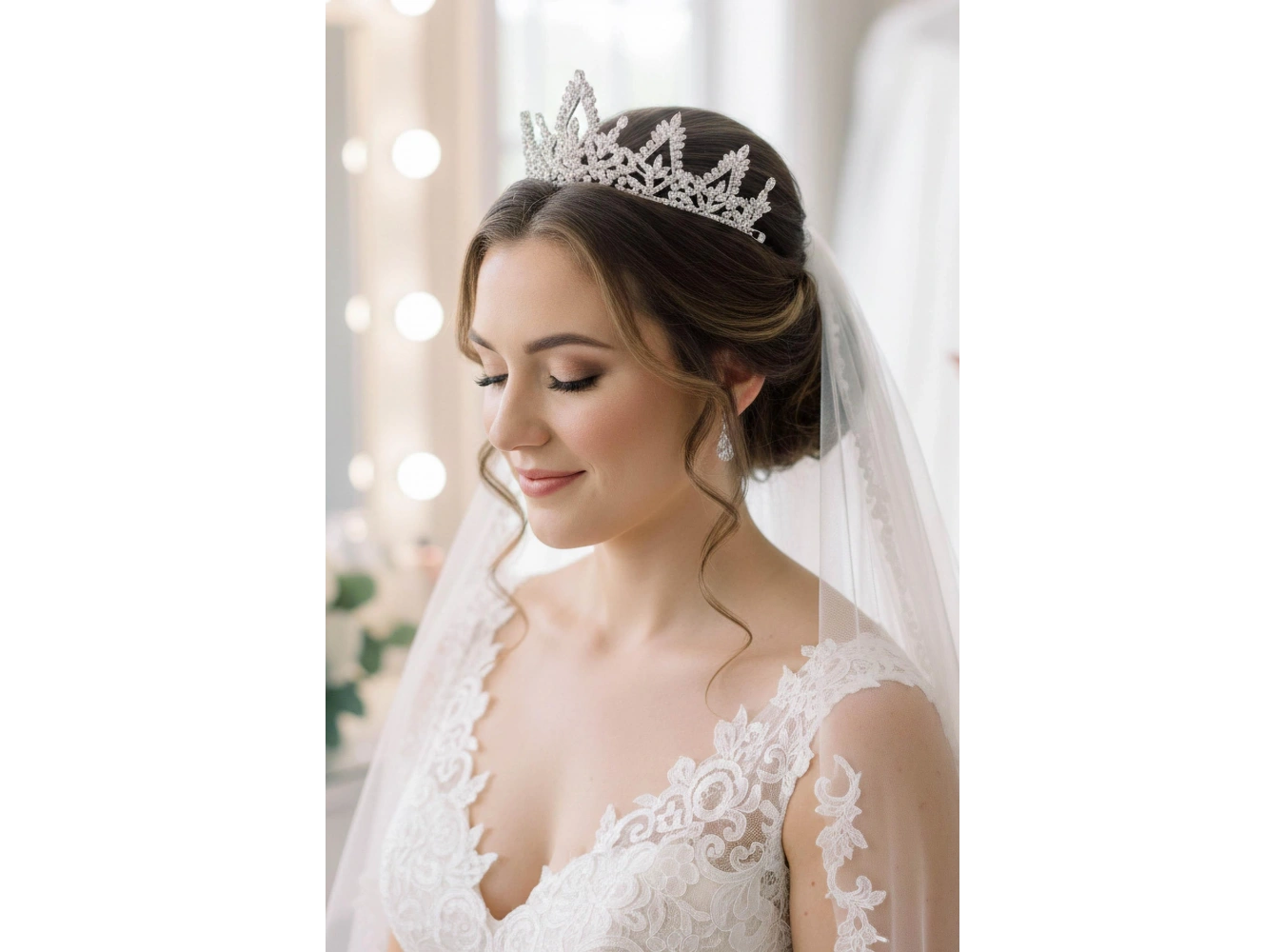 Zirkon Taşlı Gelin/Kına/Nişan/Söz Tasarım Taç